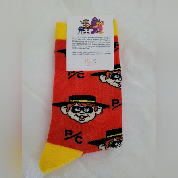 McDonald's Peace Collective 2024 Mchappy Day Socks. Unisex - Picture 1 of 2
